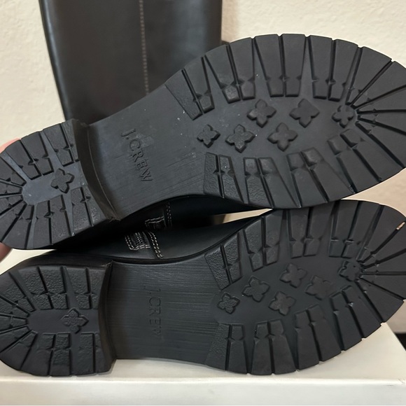 J Crew Riding Style Boots Black Leather US Size 7 - Picture 8 of 11